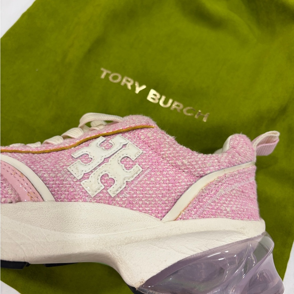 Tory Burch Pink Tweed Sneakers